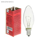 Лампа накаливания КЭЛЗ, ДС, Е14, 60 Вт, 230 В 2124889