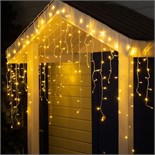 Гирлянда «Бахрома» 3 × 0.9 м, IP44, УМС, белая нить, 232 LED, свечение тёплое белое, 220 В 2361654
