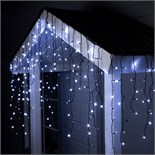 Гирлянда «Бахрома» 3 × 0.9 м, IP44, УМС, тёмная нить, 232 LED, свечение белое, 220 В 2361657