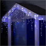 Гирлянда «Бахрома» 4 × 0.6 м, IP44, белая нить, 180 LED, свечение бело-синее, мигание, 220 В 3584218