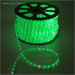 Световой шнур Luazon Lighting 13 мм, IP65, 100 м, 36 LED/м, 220 В, 2W, мерцание, свечение зелёное 3784958