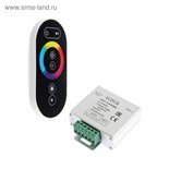 Контроллер Ecola для RGB ленты, 12 – 24 В, 18 А, пульт ДУ, чёрный 5799151