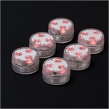 Светильник водонепроницаемый мини, 3 x 1.9 см, 6 шт, от CR2032 (в компл.), пульт, RGB, IP68 7503714