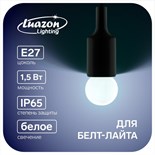 Лампа светодиодная Luazon Lighting, G45, Е27, 1.5 Вт, для белт-лайта, белая, наб 20 шт 7871485