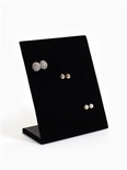 Подставка под серьги 5 рядов, цвет чёрный, 30 пар 20x10x26 см 1253495