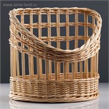 Корзина под багеты, подвес, дно фанера 40×25, H=22/40, верх 40×30, ручное плетение, ива 4443246