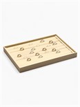 Подставка для колец 7 полос, флок, 35×24×3 см, цвет бежевый 5060457
