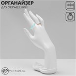 Подставка для украшений «Рука» 9 х 12 х 22, цвет белый 7339252
