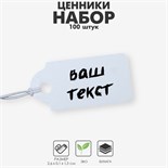 Ценник набор 100шт,1,3×2,6, цвет белый 9218028