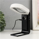 Лампа-лупа  х10 х25 для творчества LEDx24 от 3АAA+ USB линзы d=1 см и 12,5 см 5х8,3х22 см 9937155
