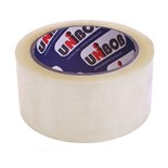 Клейкая лента UNIBOB 48мм*66м 45 мкм, прозрачная, индивидуальная упаковка 584581