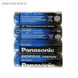 Батарейка солевая Panasonic General Purpose, AA, R6-4S, 1.5В, спайка, 4 шт. 1035277