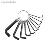 Набор ключей шестигранных на кольце ТУНДРА, 1.5 - 10 мм, 10 шт. 882075