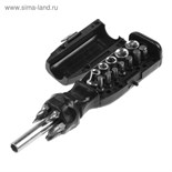 Отвертка с набором бит и головок ТУНДРА, 19 предметов 881839