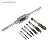 Набор метчиков ТУНДРА, М3 - М12 + метчикодержатель, 8 предметов 1348145
