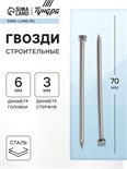 Гвозди ТУНДРА krep, строительные, без покрытия, 3х70 мм, 5 кг 2400481