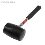 Киянка ЛОМ, металлическая обрезиненная рукоятка, черная резина, 700 г 1721815