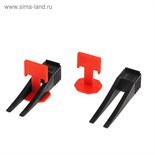 Комплект Зажим + Клин для выравнивания плитки ЛОМ, в упаковке 40/40 шт. 2419756