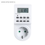 Таймер розеточный Smartbuy, электронный, 3500 Вт, недельный+суточный 2799964
