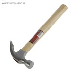 Молоток-гвоздодер ЛОМ, деревянная рукоятка, 470 г 2305392
