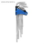 Набор ключей ТУНДРА, TORX Tamper, экстрадлинные, CrV, TT10 - TT50, 9 шт. 2354397