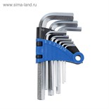 Набор ключей шестигранных ТУНДРА, CrV, 1.5 - 10 мм, 9 шт. 2354391