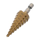 Сверло ступенчатое ТУНДРА, HSS, TiN, шестигранный хвостовик, 4 - 20 мм 2393928