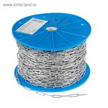Цепь длиннозвенная ТУНДРА krep, DIN763, диаметр 2 мм, сварная, оцинкованная, 100 м 2579455