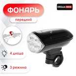 Фонарь велосипедный Dream Bike JY-816, передний, 4 диода, 3 режима 2885455