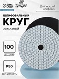Алмазный гибкий шлифовальный круг ТУНДРА "Черепашка", для мокрой шлифовки, 100 мм, № 50 3594923