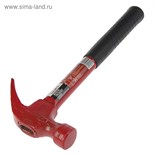 Молоток-гвоздодер ЛОМ, металлическая обрезиненная рукоятка, 680 г 2679412