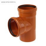 Тройник канализационный FLEXTRON, наружный, d=160, 90° 3855112