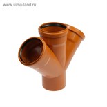 Крестовина канализационная FLEXTRON, d=110 мм, 45°, наружная 4332282