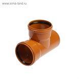 Тройник канализационный FLEXTRON, наружный, d=110 мм, 90°, 4332291