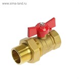 Кран шаровой, с американкой, 1", бабочка 4487721
