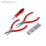Набор инструментов ЛОМ mini, плоскогубцы, бокорезы, держатель с набором бит, 23 предмета 4050917