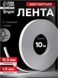Магнитная лента ТУНДРА, с клеевым слоем, 12.5 х 1.5 мм, длина 10 м 4334649