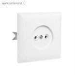 Розетка "Элект" РС 16-038, 16 А, 250 В, одноместная, скрытая, без з/к, белая 4645302