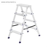Стремянка ТУНДРА, алюминиевая, двухсторонняя, 4 ступени, 860 мм 4590974