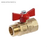 Кран шаровой "ГАЛЛОП" ПРАКТИК DN-15 131, внутренняя/наружная резьба  1/2", "бабочка" 4815418