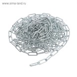 Цепь длиннозвенная ТУНДРА krep, DIN763, диаметр 4 мм, сварная, оцинкованная, 10 м 4843912