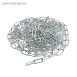 Цепь длиннозвенная ТУНДРА krep, DIN763, диаметр 5 мм, сварная, оцинкованная, 10 м 4843915