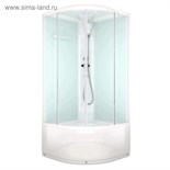 Душевая кабина DOMANI-Spa Delight 99, поддон 45 см, белые стенки, матированная, 90х90 4870287