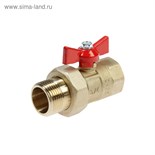 Кран шаровой "ГАЛЛОП" ПРАКТИК DN-20 132, с американкой 3/4", бабочка 5079734