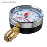 Термоманометр "CTM", радиальный, Дк 80 мм, 1 МПа, наружная резьба 1/4", 120°С 5300079