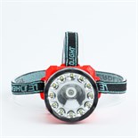 Фонарь налобный, 3 Вт, 1+12 led, 2 режима, 7.2 х 9 х 8 см, 3 АА 5205107