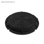 Люк полимерный, легкий, 15 кН, нагрузка до 1.5 т, черный 5498085