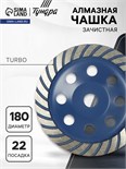 Чашка алмазная зачистная ТУНДРА, TURBO, 180 мм 5089936