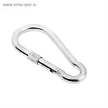 Карабин монтажный с фиксатором ТУНДРА krep, DIN5299D, 14х180 мм, оцинкованный 5244796