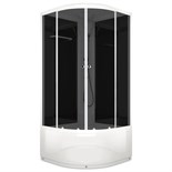 Душевая кабина DOMANI-Spa Delight 99, поддон 45см, черные стенки, тонированное стекло, 90х90 6581896